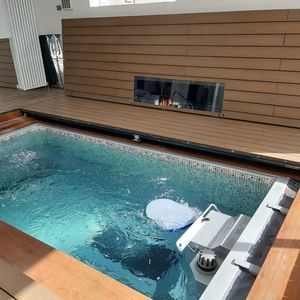 cubierta para piscina con barras