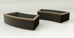 jardinera de madera de frondosa