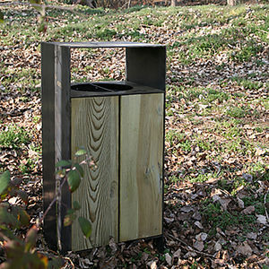 cubo de basura público