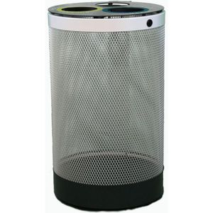 cubo de basura público / para suelo / de chapa de acero / de reciclaje