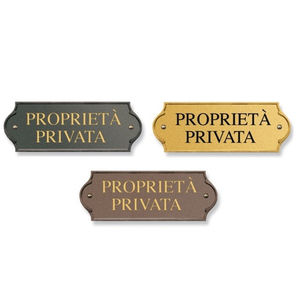 placa de señalización de pared