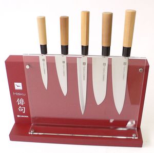 bloque de cuchillos de madera maciza