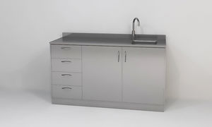 mueble para fregadero de acero inoxidable