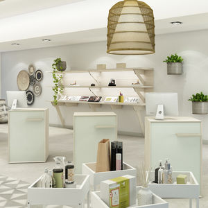 mostrador para tiendas modular / de madera / para comercio / para farmacia