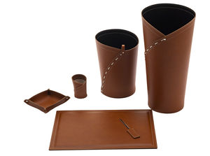 set de escritorio de cuero