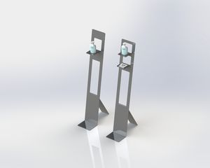 dispensador de gel hidroalcohólico de pie