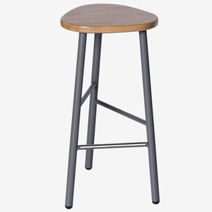 taburete de bar contemporáneo / de acero con revestimiento en polvo / de contrachapado moldeado / para restaurante