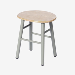 taburete contemporáneo / de madera / de metal pintado / para restaurante
