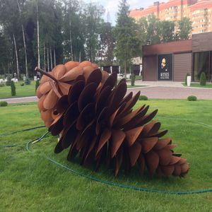 escultura de acero Corten / para espacio público / para edificio público / para restaurante