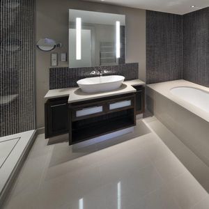 encimera de lavabo de piedra reconstituida