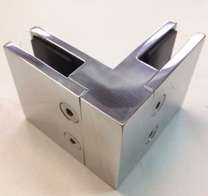pinza para vidrio acero inoxidable