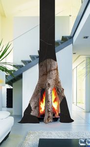 chimenea de leña