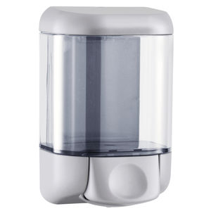 dispensador de jabón para hotel / para edificio público / de pared / de plástico