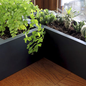 jardinera de hormigón / de material compuesto / rectangular / cuadrada