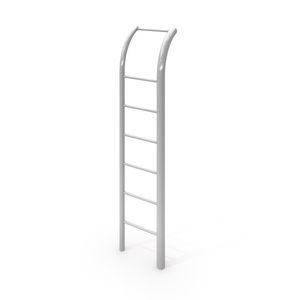 escalera elevada de acero