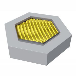 trampolín hexagonal