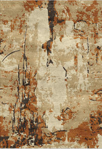 alfombra contemporánea / con motivos / de fibras naturales / rectangular