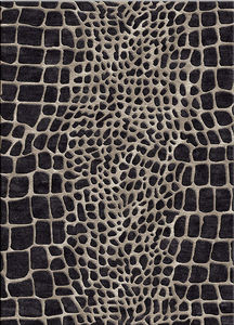 alfombra contemporánea / a cuadros / de lana / de viscosa