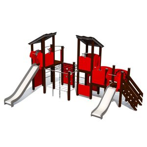 estación de juego para parque infantil / de PEAD / de metal / modulable