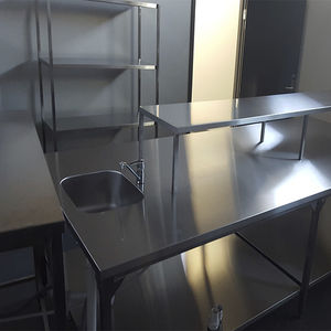 mueble para fregadero de acero inoxidable