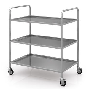 carrito de servicio / para el sector servicios / de acero inoxidable