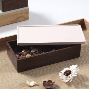 caja de almacenamiento de roble