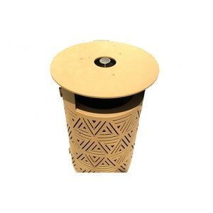 cubo de basura de acero