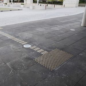 pavimento guía táctil de acero inoxidable