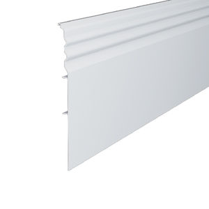 rodapié de aluminio / para cables eléctricos / a ras / luminoso