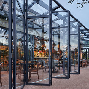 cortina de cristal plegable