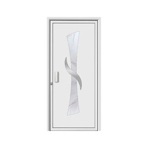 puerta de entrada / abatible / de aluminio / de acero inoxidable