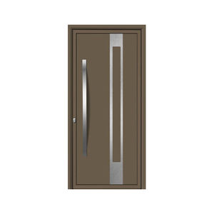 puerta de entrada / abatible / de aluminio / de acero inoxidable