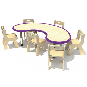 conjunto de mesa y banco contemporáneo