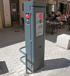 bolardo de control de acceso