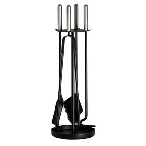 accesorio para chimenea de cuero