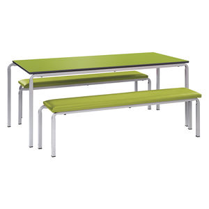 conjunto de mesa y banco contemporáneo