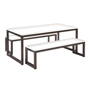 conjunto de mesa y banco contemporáneo