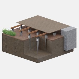 pedestal para suelo técnico de plástico