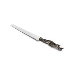 cuchillo para pan con mango de metal