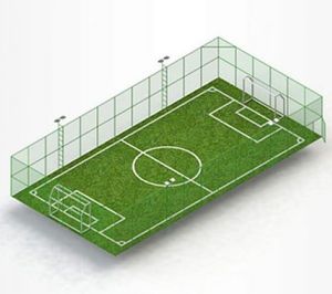 campo de fútbol para espacio público