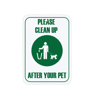 placa de señalización para parque canino