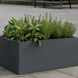jardinera de acero galvanizado