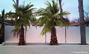 valla de jardín / con paneles / de vidrio