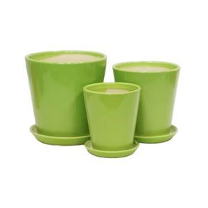maceta de jardín de cerámica esmaltada