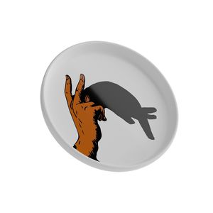 bandeja de servicio de cerámica