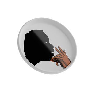 bandeja de servicio de cerámica