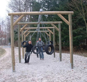 recorrido de obstáculos para parque infantil