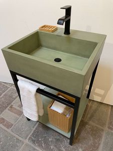 encimera de lavabo de acero
