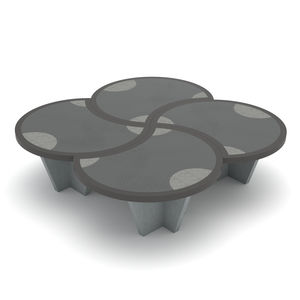 mesa de centro con base de mármol