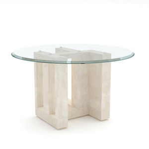 mesa con base de mármol